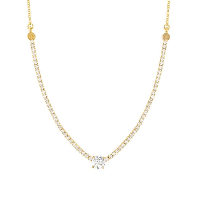 Chic & Charm Joyful CZ Necklace - Gold - 148633/012