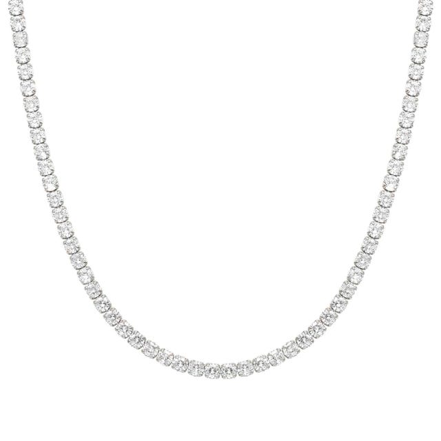 Chic & Charm Joyful Tennis Necklace - Silver - 148644/010