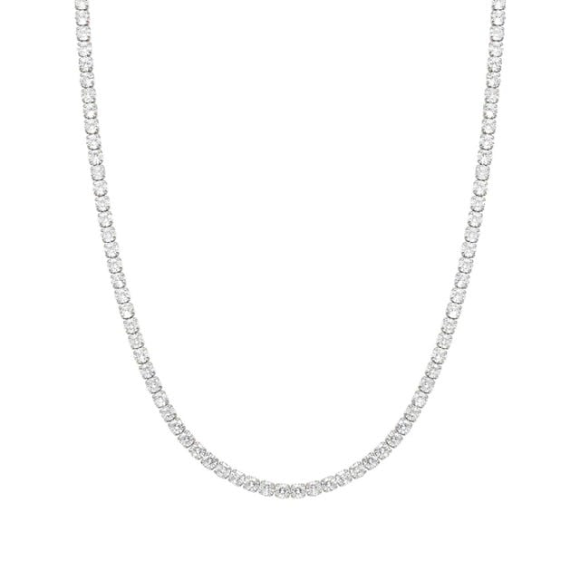 Chic & Charm Joyful Tennis Necklace - Silver - 148644/010