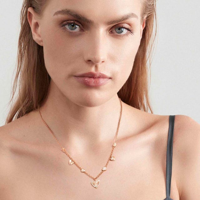 Truejoy Necklace With Heart Pendants - Silver - 240102/004