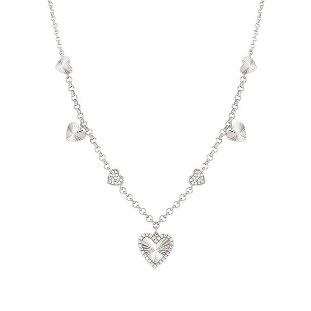Truejoy Necklace With Heart Pendants - Silver - 240102/004