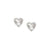 Truejoy Etched Heart Stud Earrings - Silver - 240104/004