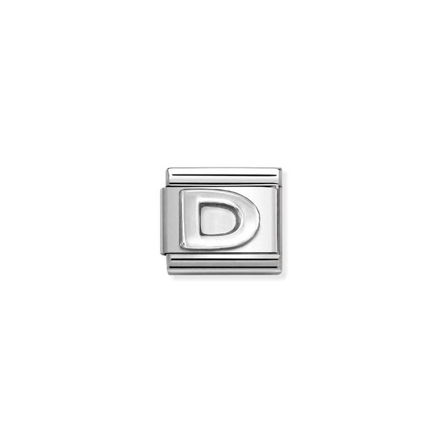 Classic Letter D Link - Silver - 330113/04