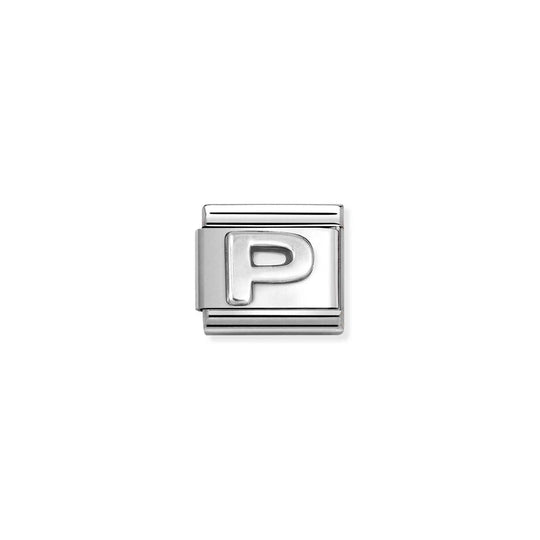 Classic Letter P Link - Silver - 330113/16