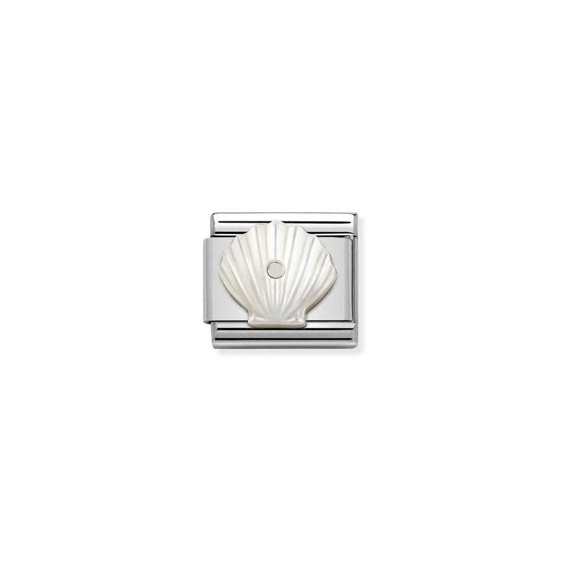 Classic Shell Mother Of Pearl Link - Silver - 330509/11