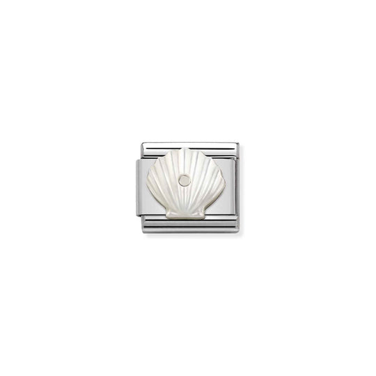 Classic Shell Mother Of Pearl Link - Silver - 330509/11