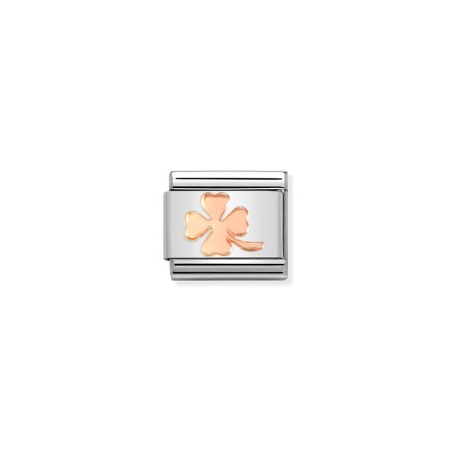 Classic Four Leaf Clover Link - Rose Gold - 430104/44