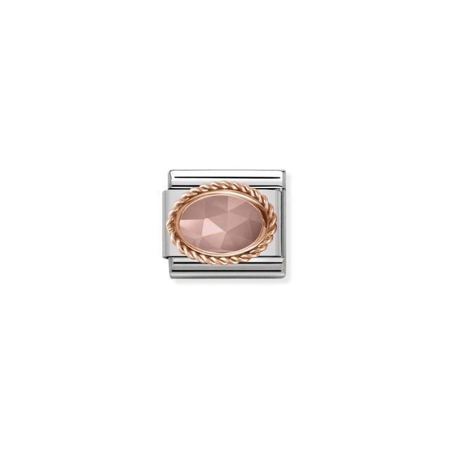 Classic Oval Stone Link - Rose Gold