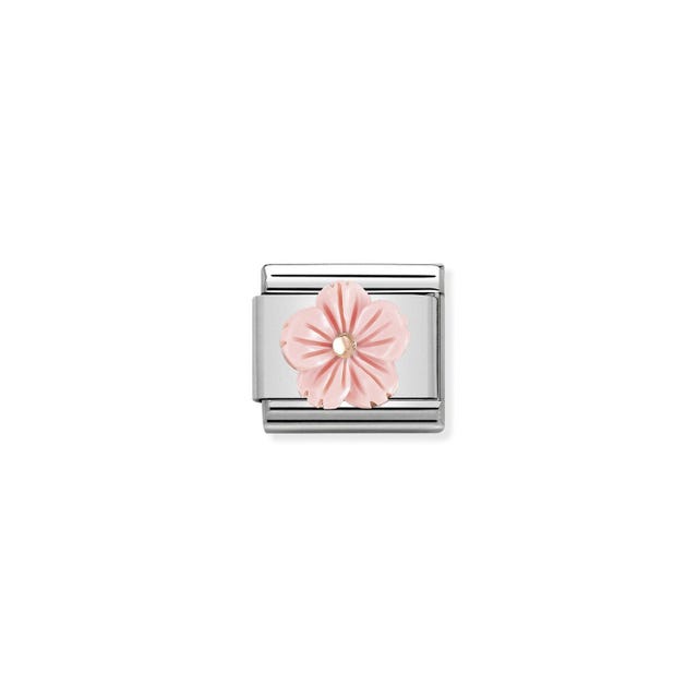 Classic Pink Flower In Coral Paste Link - 430510/03