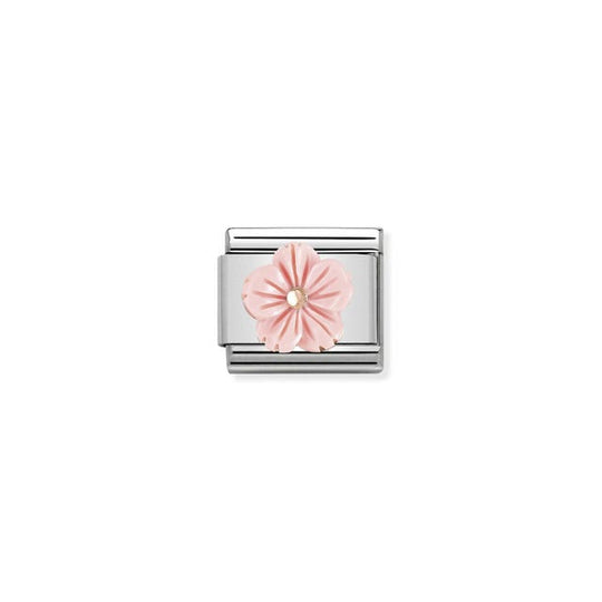 Classic Pink Flower In Coral Paste Link - 430510/03