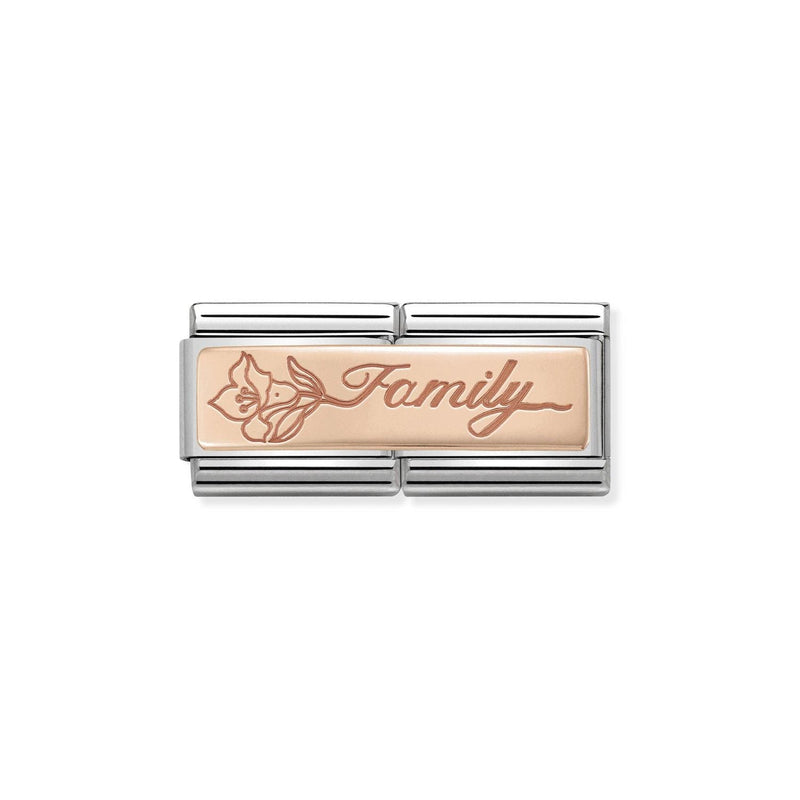 Classic Double Family With Flower Link - Rose Gold - 430710/17