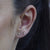 Teeny Sparkling Star Stud Earrings - Silver - SPS-23