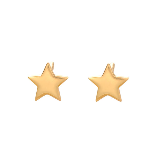 Tiny Star Stud Earrings - Gold - SPESGS25