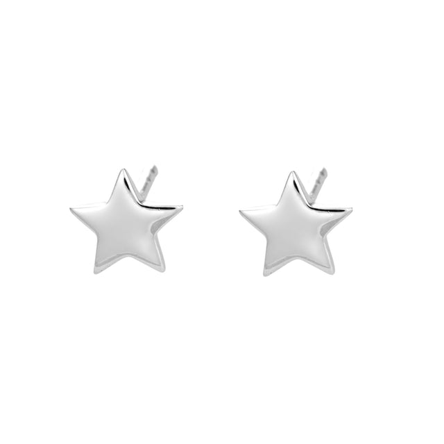 Tiny Star Stud Earrings - Silver - SPESSS25