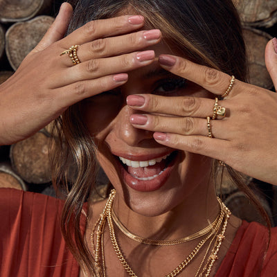 Rhythm Of Water Ring, Large - Gold - GR3RHYTHM