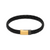 Leather Bracelet - Black/Gold - B495GO