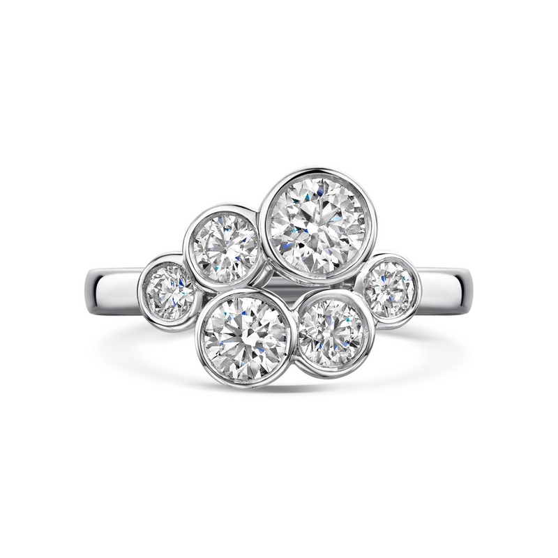 Diamond Bubble Pop Ring, 1.35ct - Platinum