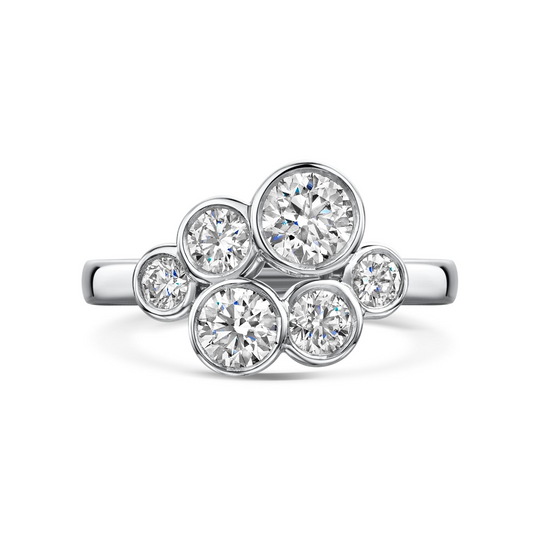 Diamond Bubble Pop Ring, 1.35ct - Platinum