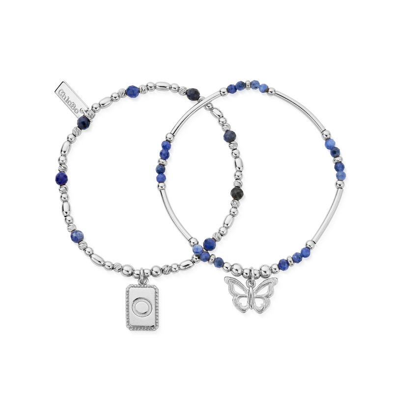 New Beginnings Sodalite Set Of 2 Bracelets - Silver - SBSET33763378