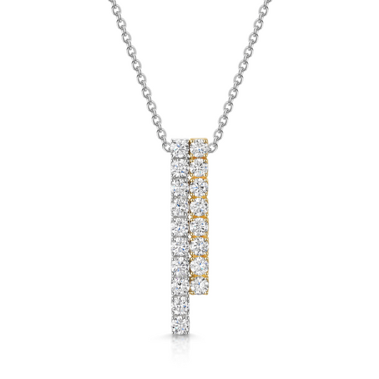 Diamond Skyline Pendant, 1.50ct - 18ct White & Yellow Gold