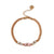 Sofia Teardrop Curb Chain Bracelet - Rose Gold/Pink - AS22TRB05