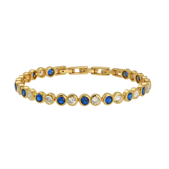 Dotty Sapphire Tennis Bracelet - Gold - AS22TRB07