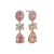 Frida Statement Lilac/Pink Drop Earrings - Rose Gold - AS22TRE16