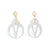 Petite Crescent Hoop Earrings - White - 24EPCHw