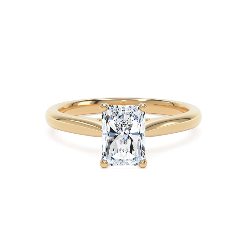 18ct Yellow Gold Radiant Cut Laboratory Grown Diamond Engagement Ring - 1.57ct