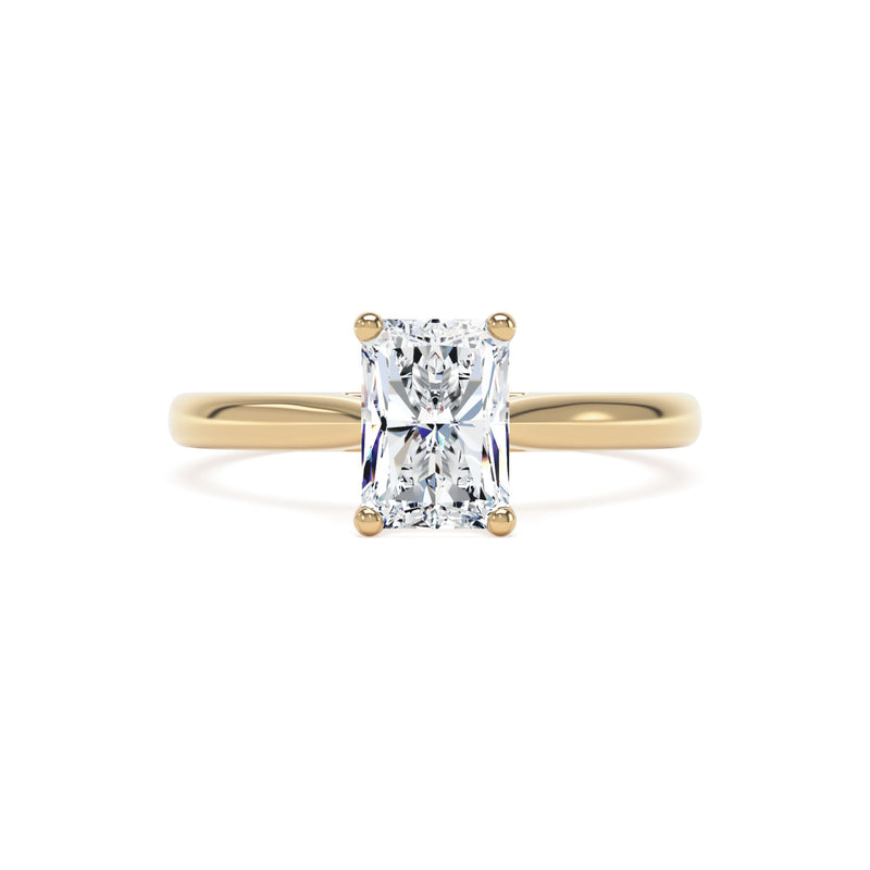 18ct Yellow Gold Radiant Cut Laboratory Grown Diamond Engagement Ring - 1.57ct