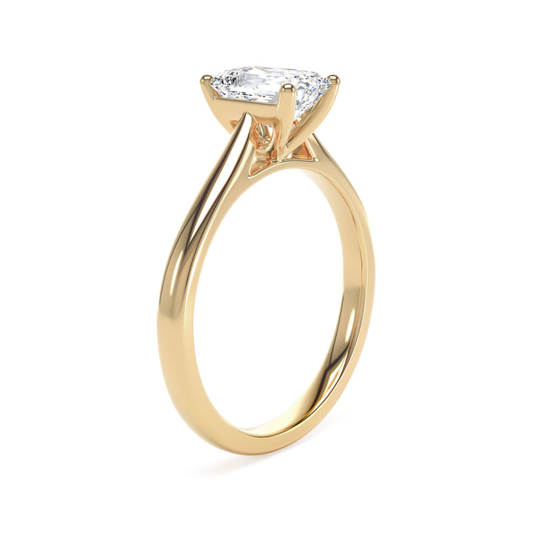 18ct Yellow Gold Radiant Cut Laboratory Grown Diamond Engagement Ring - 1.57ct