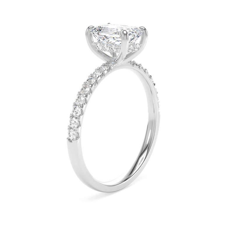 Platinum Radiant Cut Laboratory Grown Diamond Engagement Ring - 1.25ct