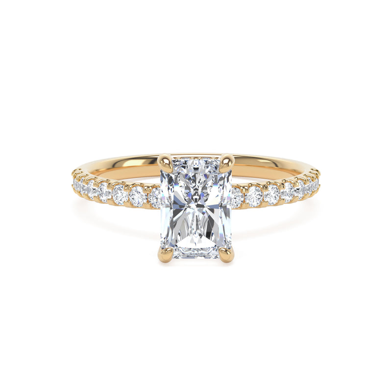18ct Yellow Gold Radiant Cut Laboratory Grown Diamond Engagement Ring - 2.30ct
