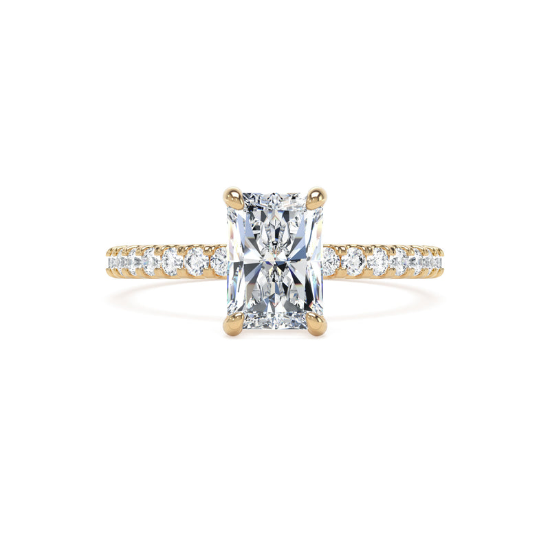 18ct Yellow Gold Radiant Cut Laboratory Grown Diamond Engagement Ring - 2.30ct