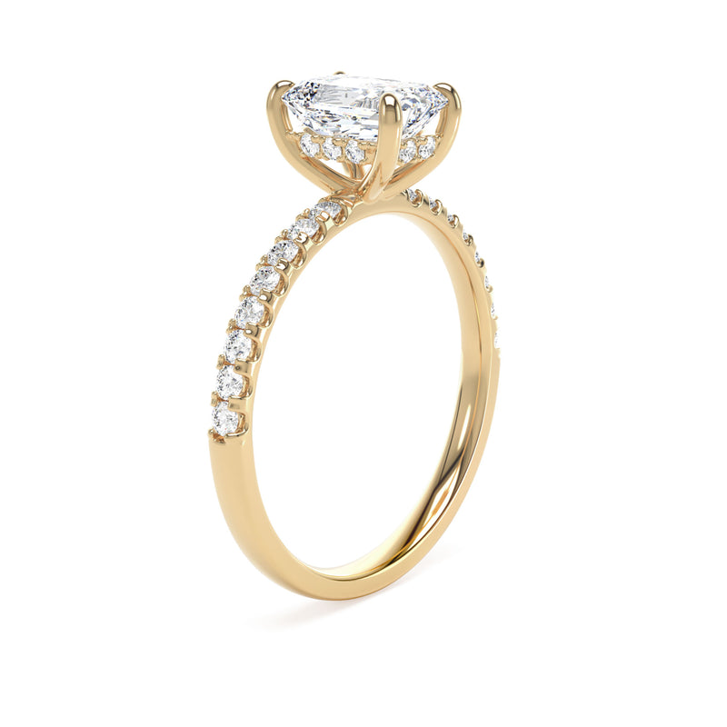 18ct Yellow Gold Radiant Cut Laboratory Grown Diamond Engagement Ring - 2.30ct