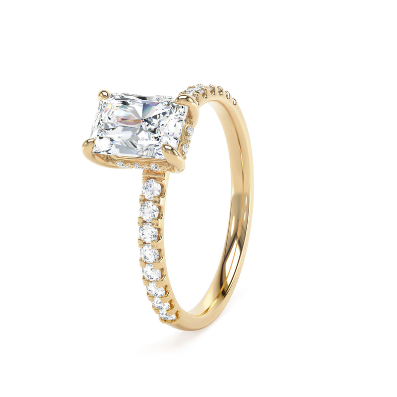 18ct Yellow Gold Radiant Cut Laboratory Grown Diamond Engagement Ring - 2.30ct