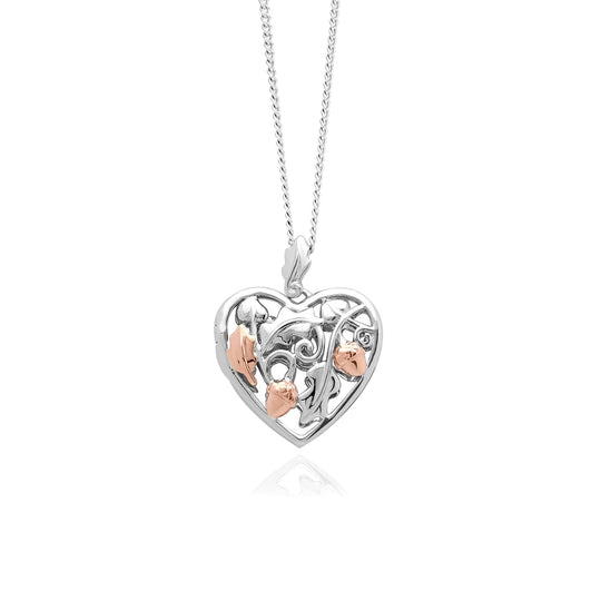 Royal Oak Heart Locket - Silver/Rose - XX3STRP04