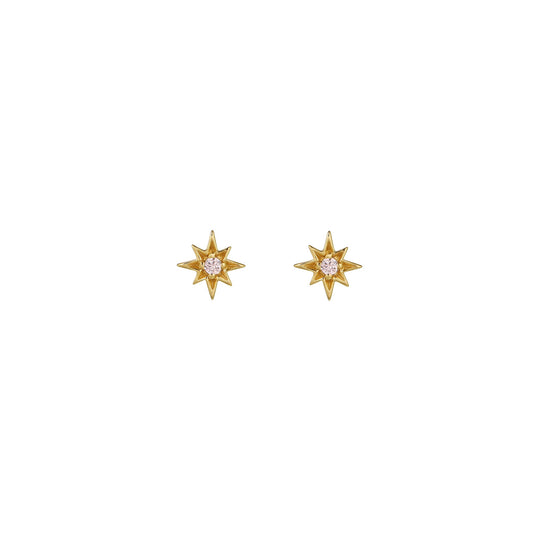 Ziggy Micro North Star Stud Earrings - Gold - AS22SGE19