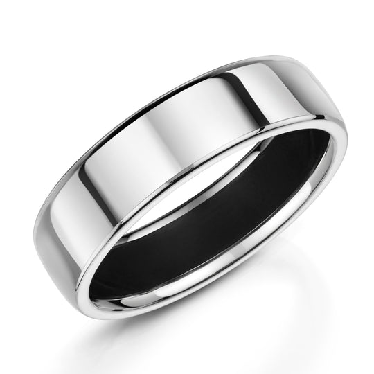 Plain Platinum Wedding Ring, 6mm