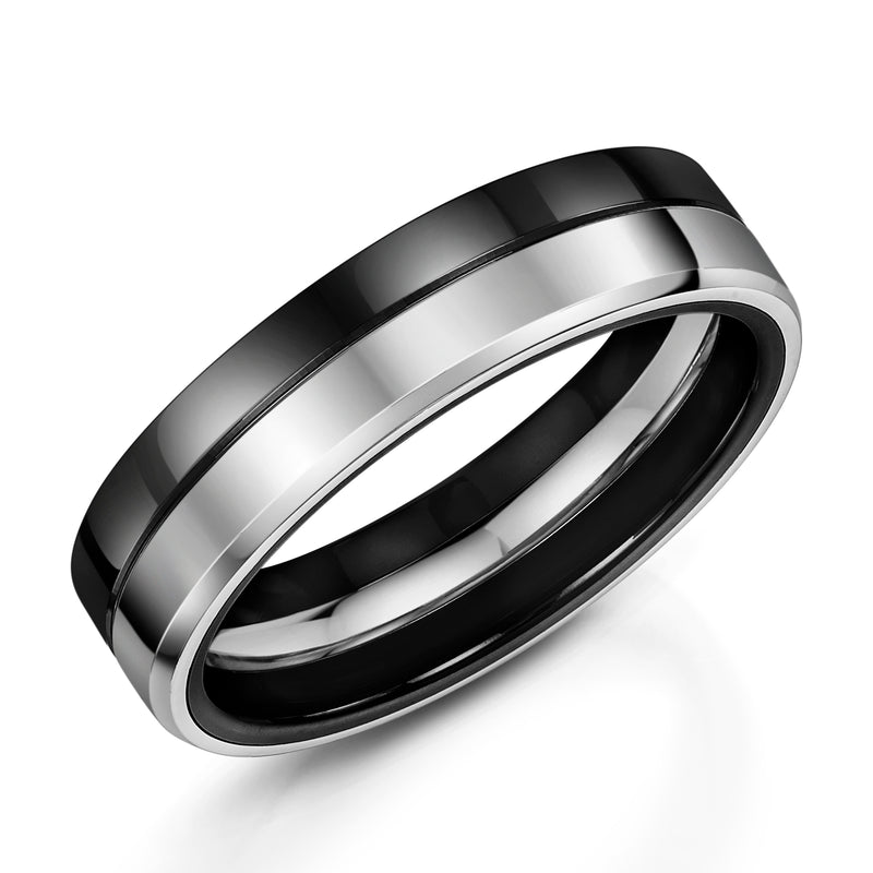 Zirconium & Platinum Wedding Ring