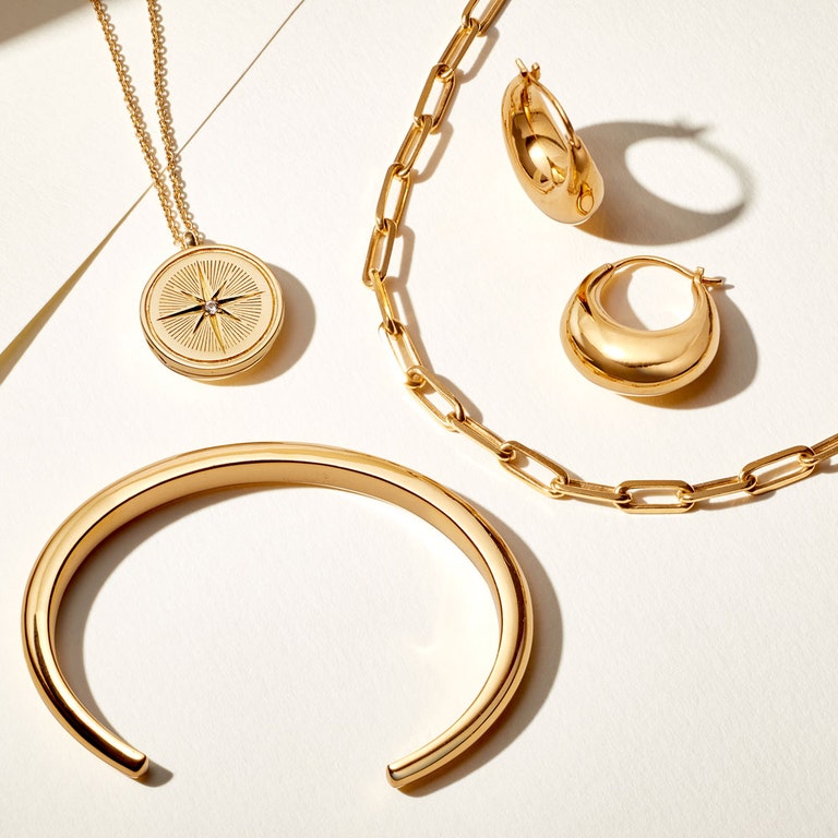 Celestial Compass Locket Necklace - Gold - 42064YNON