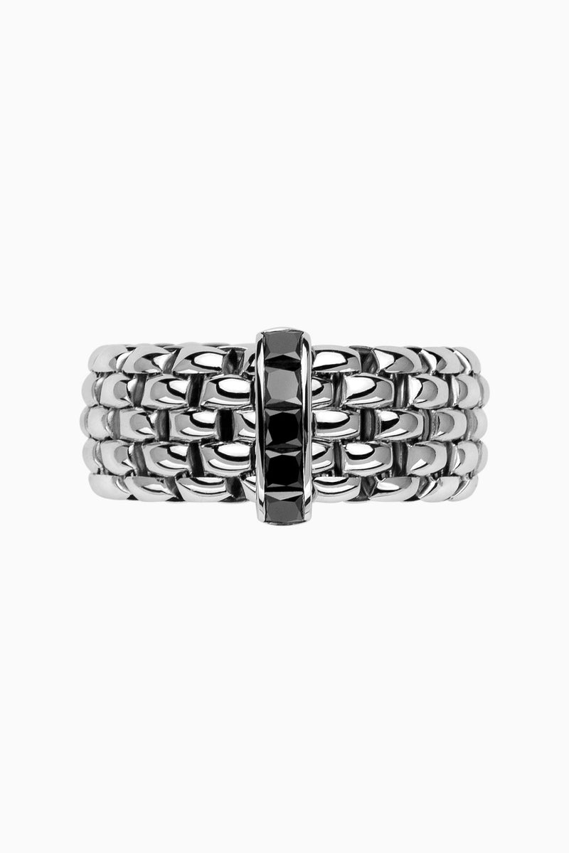Panorama Flex'it Black Diamond Ring, Large - 18ct White Gold - AN525BBRNL