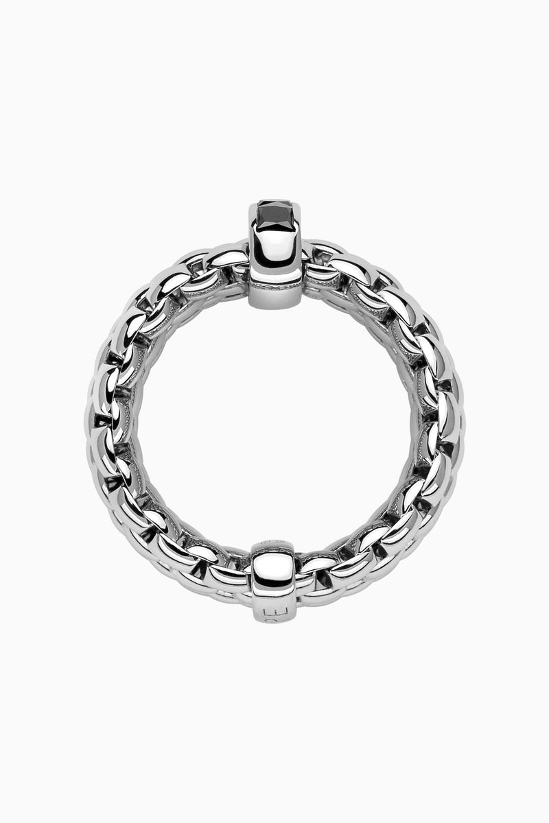 Panorama Flex'it Black Diamond Ring, Large - 18ct White Gold - AN525BBRNL