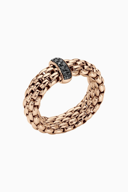 Vendome Flex'It Black Diamond Ring, Large - Rose Gold - AN559BBR1L