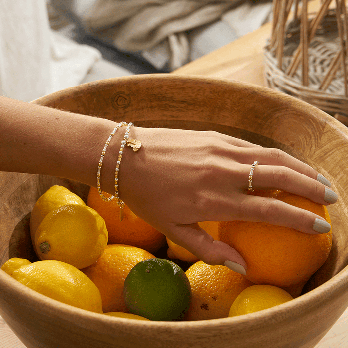 Curved Feather Bracelet - Gold/Silver - GMBCFB2567