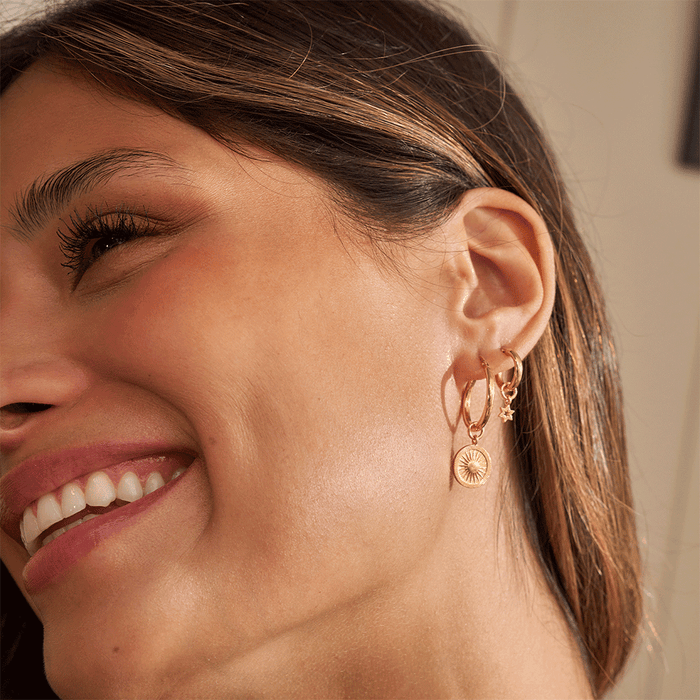Wisdom & Guidance Small Hoop Earrings - Silver - SEH31803058