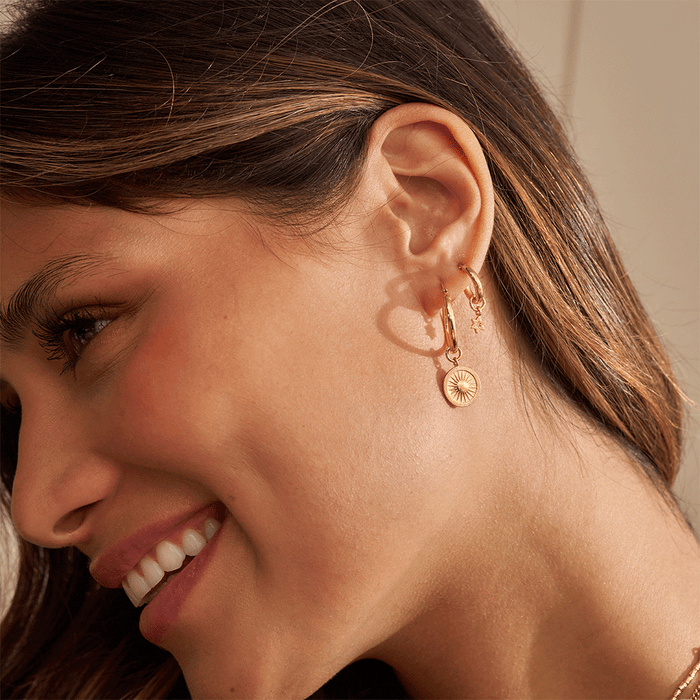 Wisdom & Guidance Small Hoop Earrings - Gold - GEH31814037