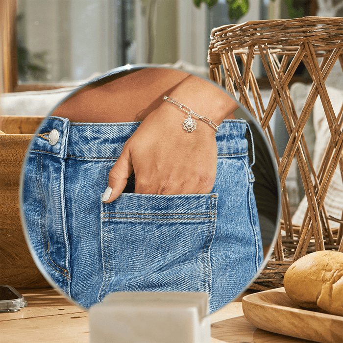 Balance & Harmony Link Chain Bracelet - Silver - SBLC3204530