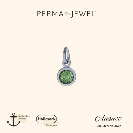 August Birthstone Charm - Silver - PJ-9252012