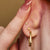 Diamond Silhouette Flat Back Earring (Single Earring) - Silver - SPS-35